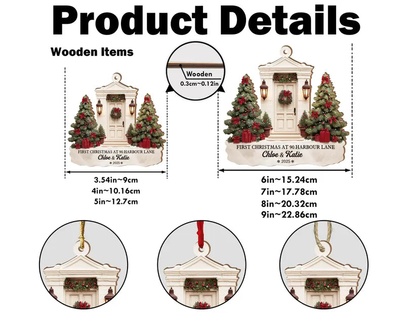 Personalized New Home Christmas Ornament, Our First Christmas in Our New Home, Address Ornament, First Home Ornament, New Home Keepsake. COBILUMIE1