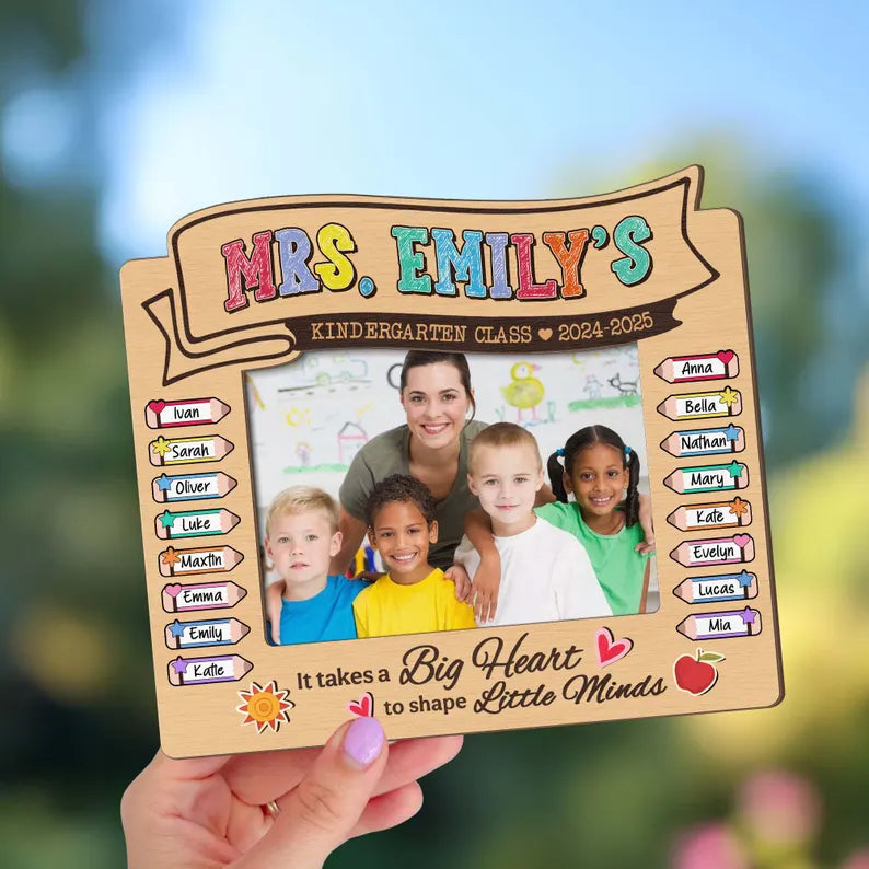 Custom Teacher Photo Frame, Custom Teacher Appreciation Gift, Thank You Teacher Gift, Gift For Teacher, Gift From Student, Classroom Decor. PFBILIMIE1
