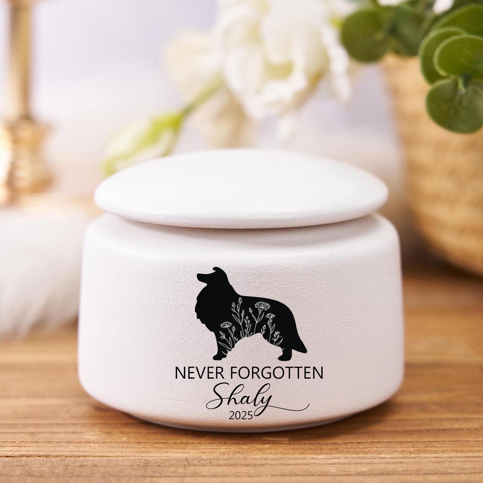Personalized Dog Memorial Urn, Pet Memorial Gift, Urn For Dog, Pet Fur Memorial Keepsake, Dog Loss Sympathy Gift, Gift For Dog Mom. MGBILUMIE2