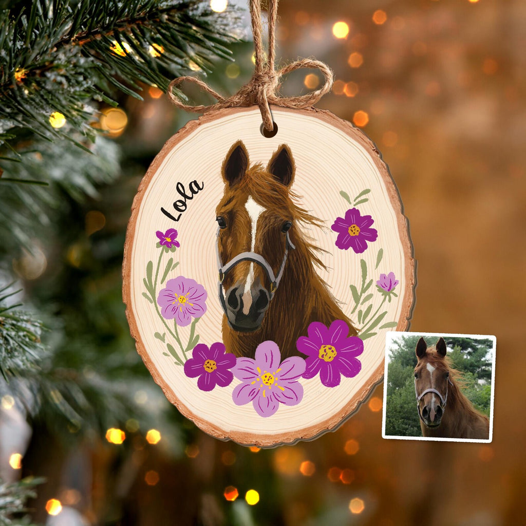 Custom Cat Portrait Christmas Ornament, Pet Portrait From Photo Ornament, Pet Memorial Gift, Dog Lover Gift, Cat Lover Gift, Christmas Decor. COBILUMIE27