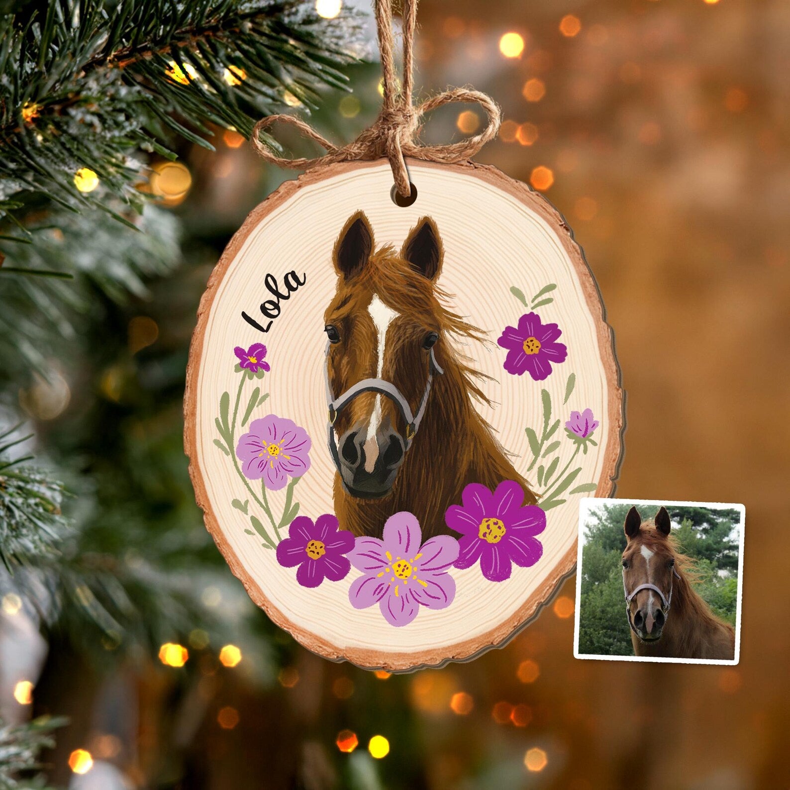 Custom Cat Portrait Christmas Ornament, Pet Portrait From Photo Ornament, Pet Memorial Gift, Dog Lover Gift, Cat Lover Gift, Christmas Decor. COBILUMIE27