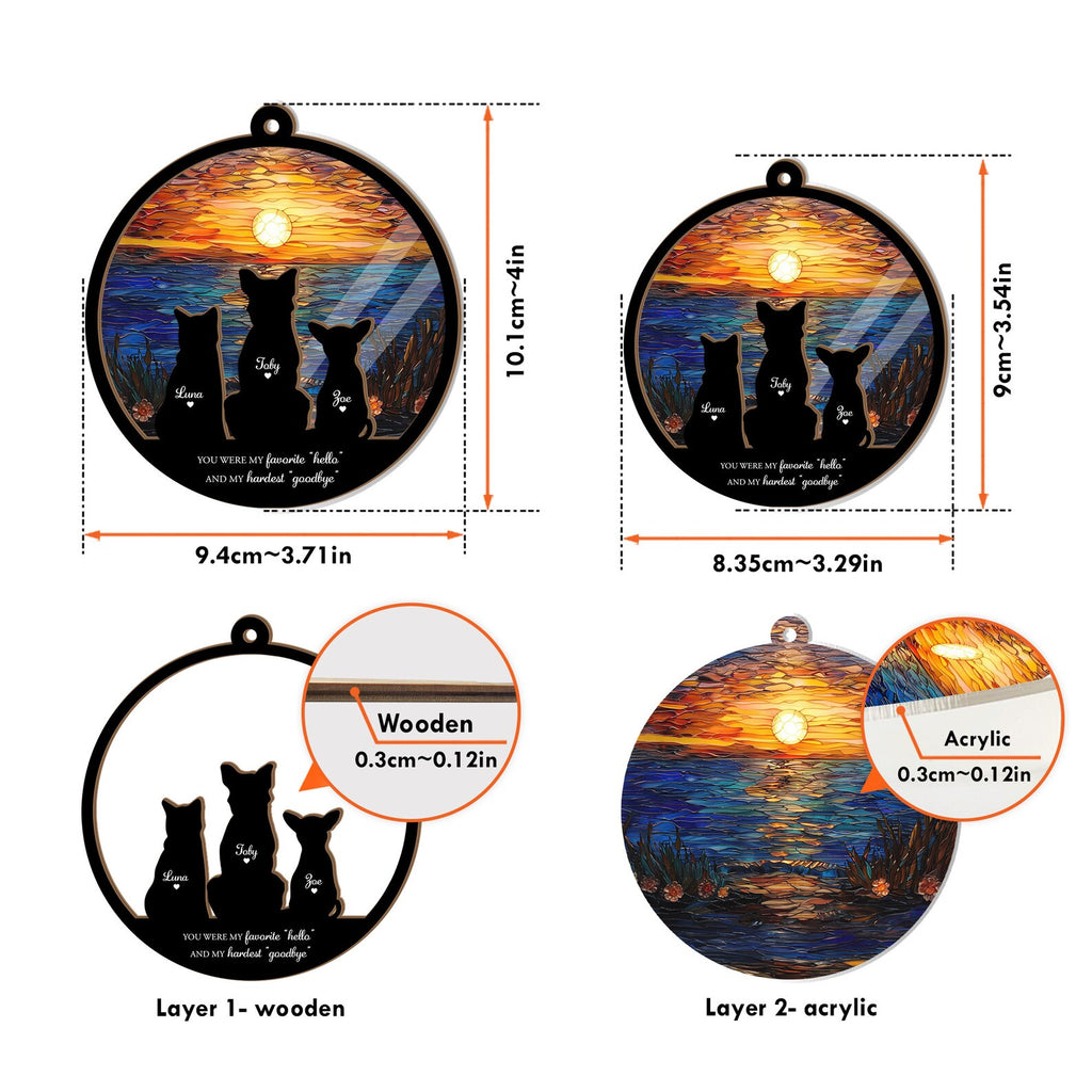 Personalized Loss Of Dogs Sympathy Gift, Dog Memorial Suncatcher, Pet Memorial Gift, Pet Loss Gift, Dog Sympathy Gift, Pet Suncatcher. SCCBILUMMIE26
