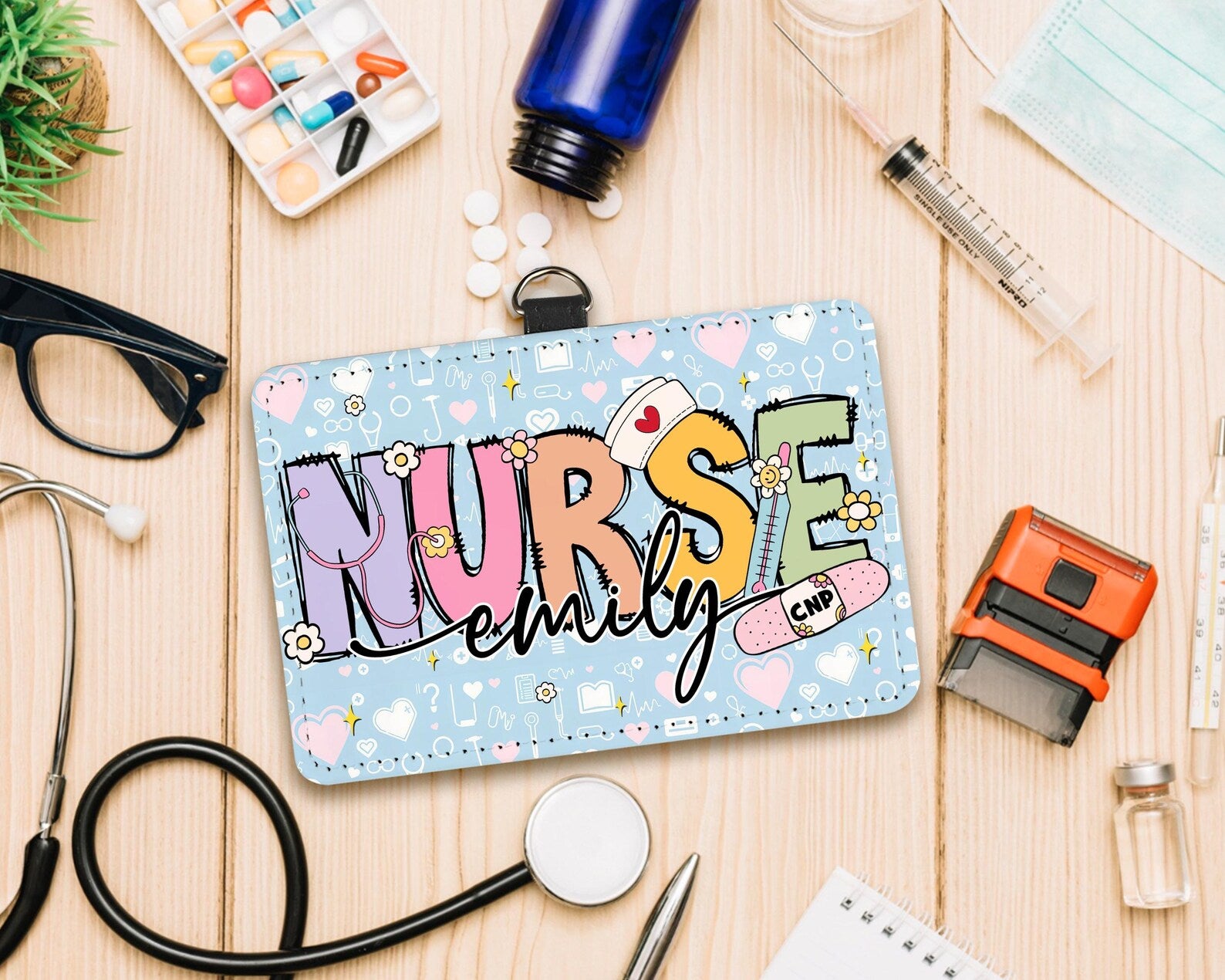 Personalized Nurse ID Badge Holder, Gift For Nurse, RN NICU Gift, Nurse School Badge Holder, New Nurse Gift, Doctor Gift, Nurse Stuff. BHBILIMIE3
