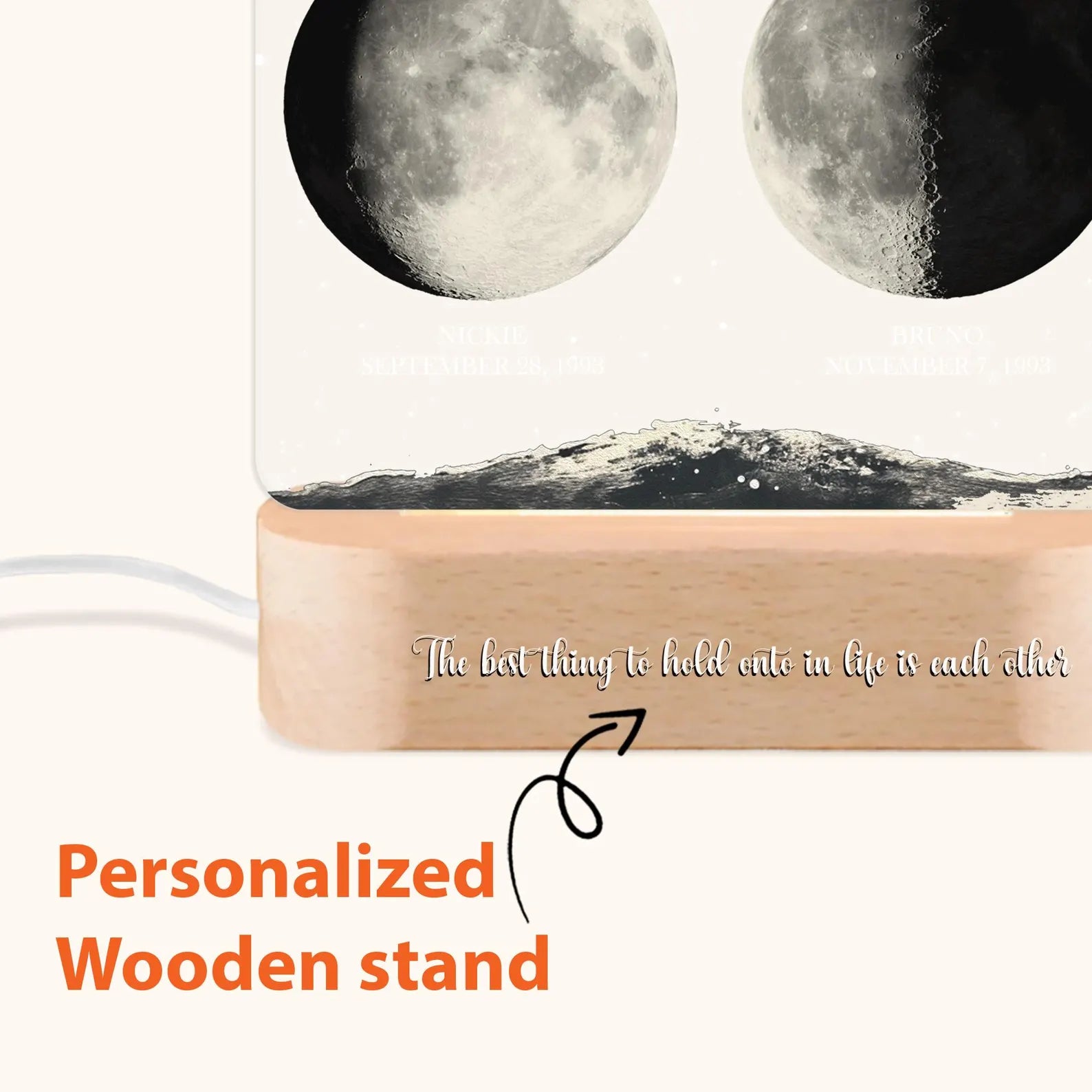 Personalized Moon Phases Couple Night Light, Custom Moon Phase, Anniversary Gift, Gift For Couple, Engagement Gifts, Married Couple Gift.NLFRBILUMIE18 NLFRBILUMIE18