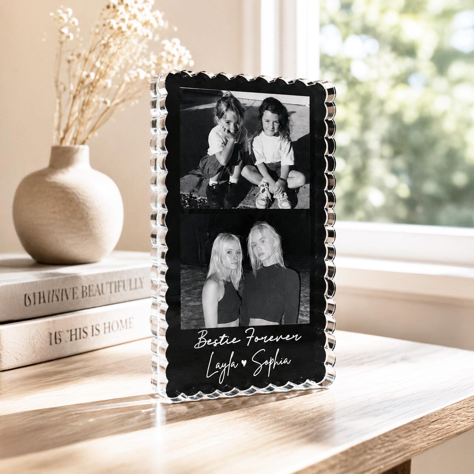 Custom Bestie Photos Acrylic Block, Custom Friendship Gift, Gift For Bestie, Best Friend Birthday Gift, BFF Gift, Gift For Her. PABILUMIE1