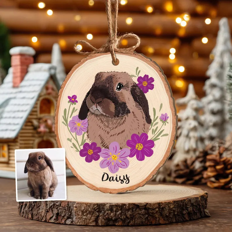 Custom Guinea Pig Portrait Ornament, Hamster Ornament, Pet Memorial Gift, Pet Lover Gift, Pet Sympathy Gift, Christmas Tree Decor. COBILUMIE2