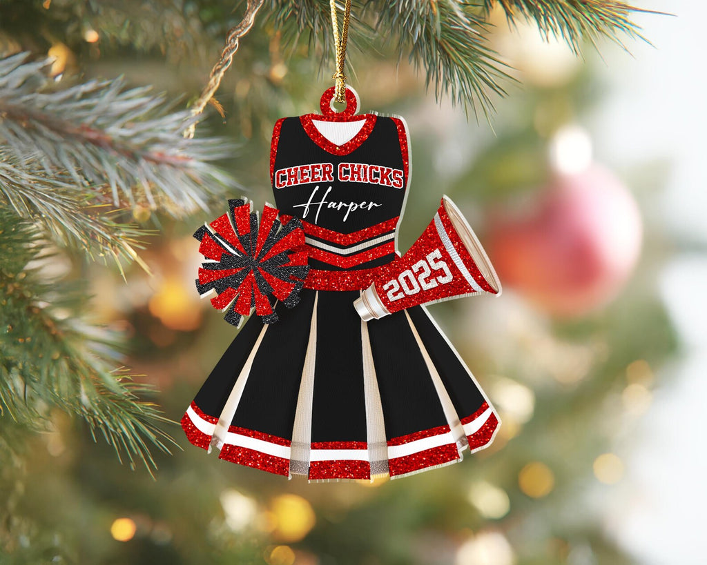 Custom Cheerleading Christmas Ornament, Cheerleader Ornament, Sport Ornament, Cheer Team Gift, Cheerleading Team Gift, Christmas Decor. COBILUMIE19