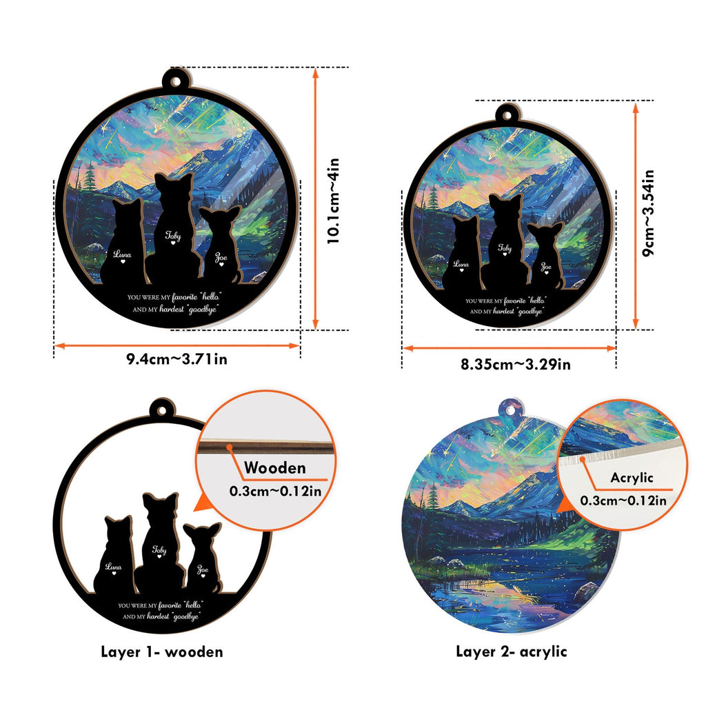 Personalized Loss Of Dogs Sympathy Gift, Dog Memorial Suncatcher, Pet Memorial Gift, Pet Loss Gift, Dog Sympathy Gift, Pet Suncatcher. SCCBILUMMIE26