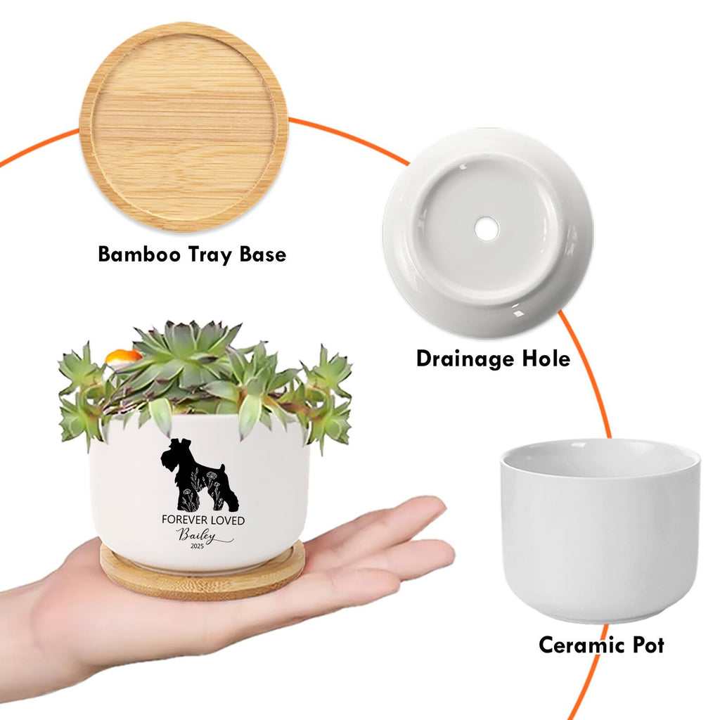 Custom Dog Memorial Planter, Custom Dog Plant Pot, Dog Memorial Gift, Loss of Dog Sympathy Gift, Pet Loss Gift, Pet Memorial Gift. MGBILUMIE5