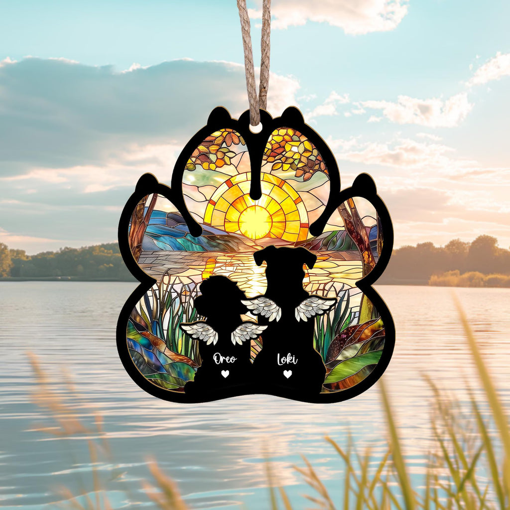 Personalized Dog Loss Sympathy Gift, Custom Dog Memorial Suncatcher, Pet Memorial Gift, Loss of Dog Gift, Dog Remembrance Gift. SCCBILUMMIE1