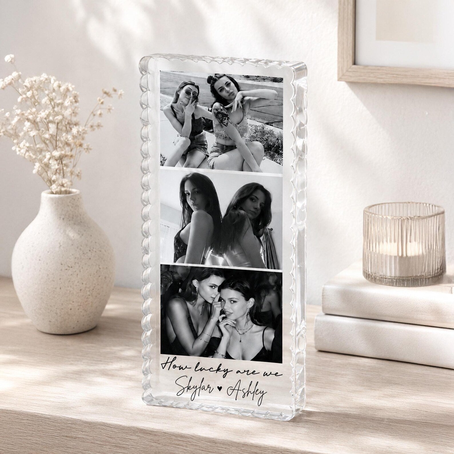 Custom Bestie Photos Acrylic Block, Custom Friendship Gift, Gift For Bestie, Best Friend Birthday Gift, BFF Gift, Gift For Her. PABILUMIE1