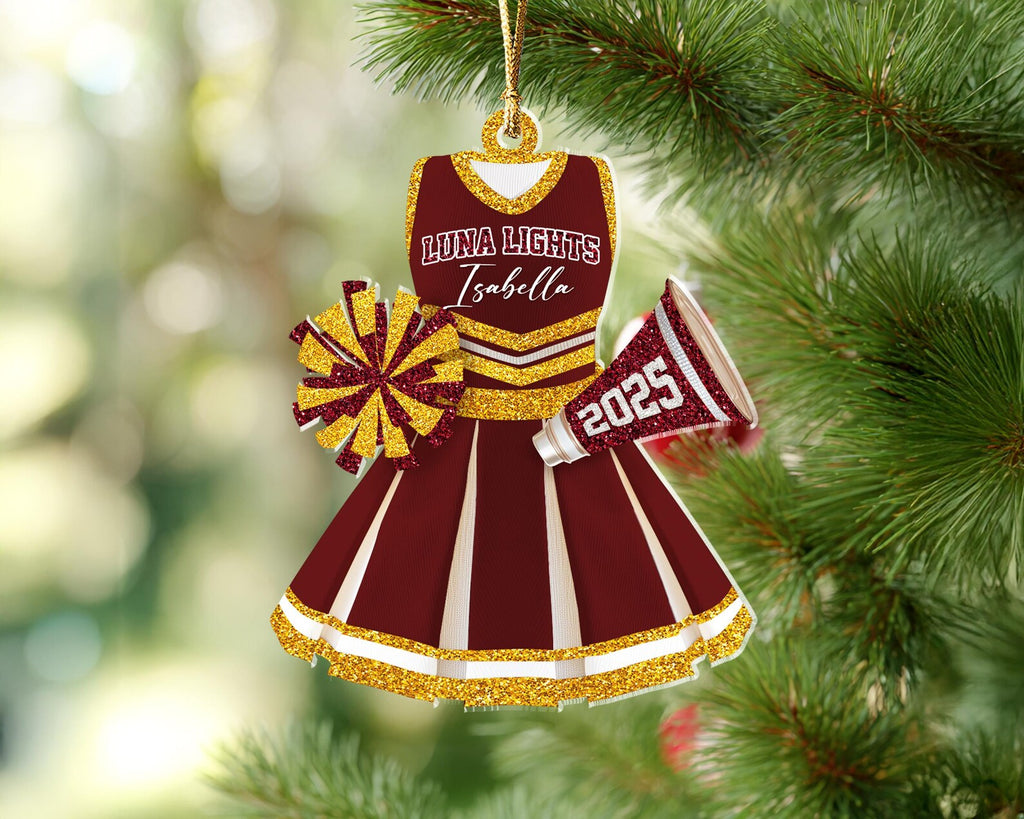 Custom Cheerleading Christmas Ornament, Cheerleader Ornament, Sport Ornament, Cheer Team Gift, Cheerleading Team Gift, Christmas Decor. COBILUMIE19
