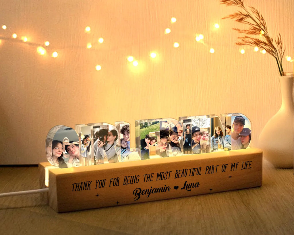 Custom Girlfriend Photo Night Light, Couple Photo Gift, Valentines Gift, Gift for Couple, Gift for Her, Anniversary Gift, Romantic Gift. NLFRBILUMIE12