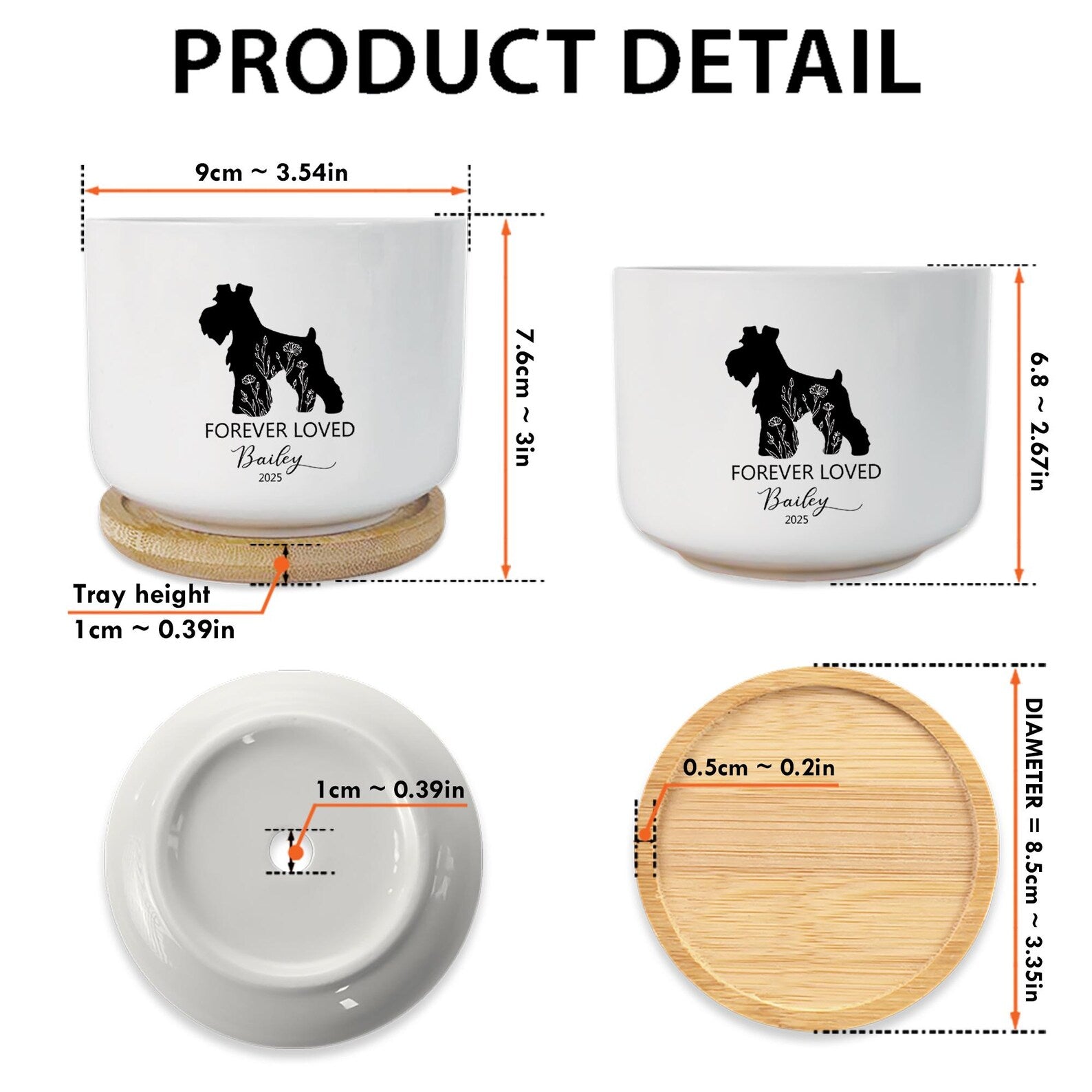 Custom Dog Memorial Planter, Custom Dog Plant Pot, Dog Memorial Gift, Loss of Dog Sympathy Gift, Pet Loss Gift, Pet Memorial Gift. MGBILUMIE5
