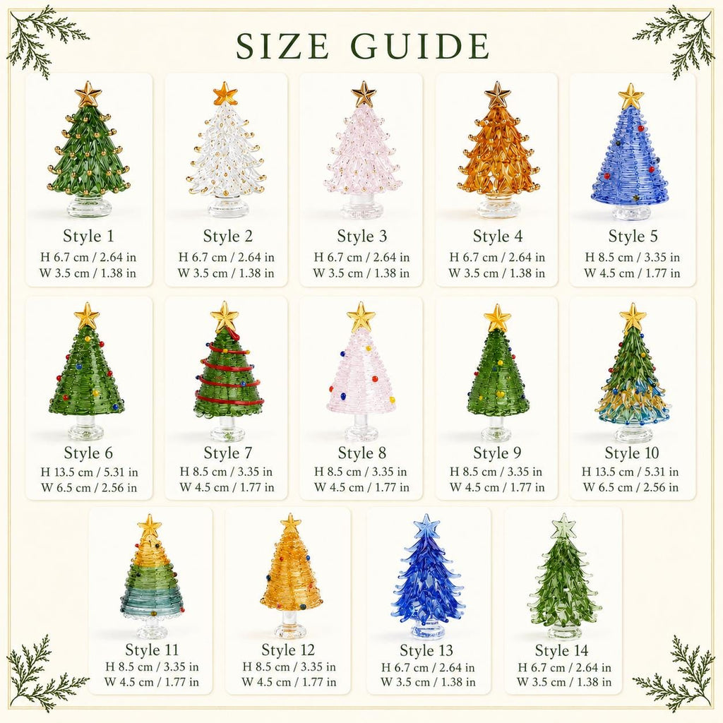 Handmade Stained Glass Miniature Christmas Trees,Illuminated Glass Christmas Trees,Christmas Gift,Christmas Ornaments Glass Tree Decoration