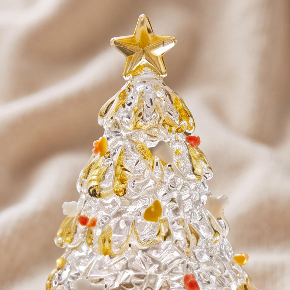 hristmas Tree Pot | Coastal Glass Tree Decor, Festive Planter for Holiday Table & Mantel, Cozy Christmas Home Accent