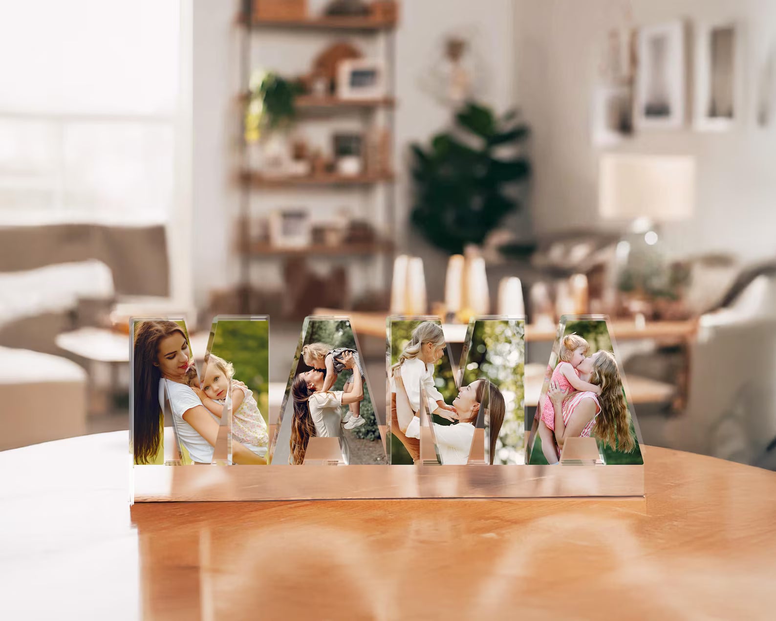 Custom Mom Photo Collage Acrylic Block, Mama Gift, Mother's Day Gift, New Mom Gift, Mom Birthday Gift, Mom Gift From Kids, Gift For Mum. MDBILUMIE17