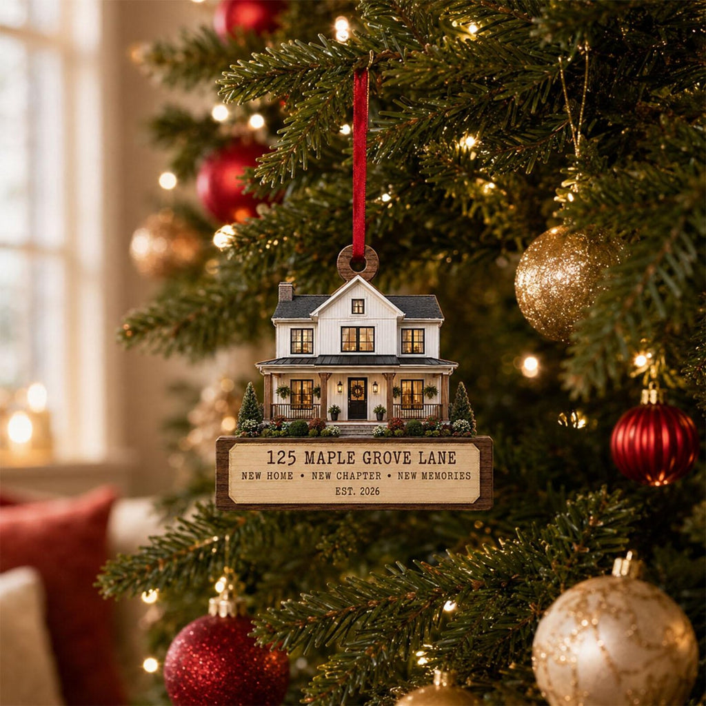 Personalized House Photo Wooden Ornament, Custom New Home Christmas Ornament, First Home Gift, Housewarming Gift, New Home Keepsake 2026	COBILUMIE104