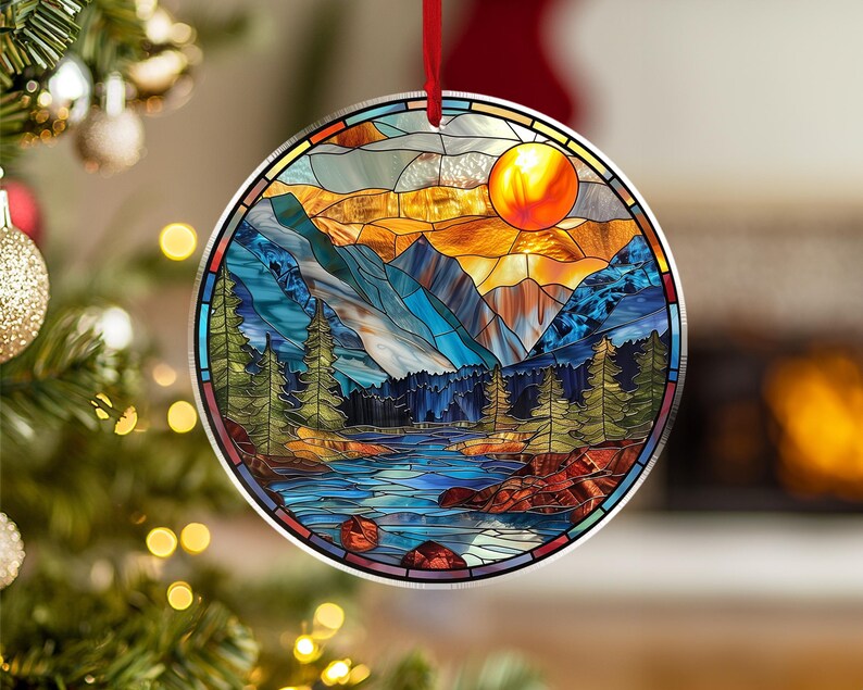 Glacier National Park Ornament, National Park Christmas Gift, US National Parks Ornament, Christmas Decoration, Christmas Gifts. COBILUMIE11
