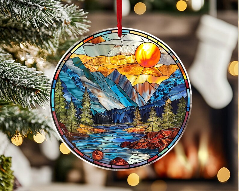 Glacier National Park Ornament, National Park Christmas Gift, US National Parks Ornament, Christmas Decoration, Christmas Gifts. COBILUMIE11