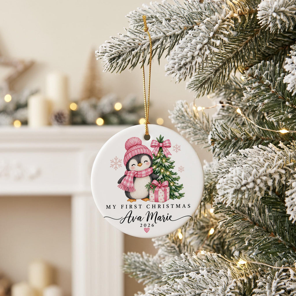 Personalized Baby Christmas Ornament, First Christmas Ornament, Baby Name Keepsake, Newborn Holiday Gift, Baby's First Christmas Decor
