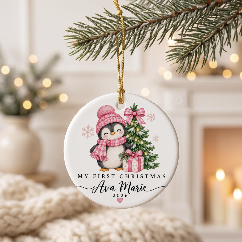Personalized Baby Christmas Ornament, First Christmas Ornament, Baby Name Keepsake, Newborn Holiday Gift, Baby's First Christmas Decor