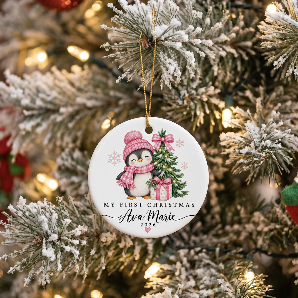 Personalized Baby Christmas Ornament, First Christmas Ornament, Baby Name Keepsake, Newborn Holiday Gift, Baby's First Christmas Decor