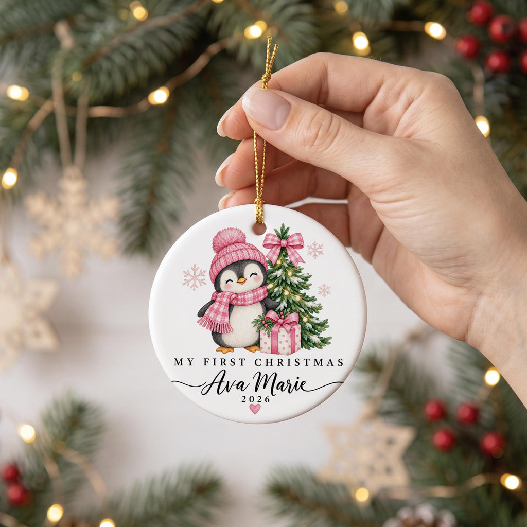 Personalized Baby Christmas Ornament, First Christmas Ornament, Baby Name Keepsake, Newborn Holiday Gift, Baby's First Christmas Decor