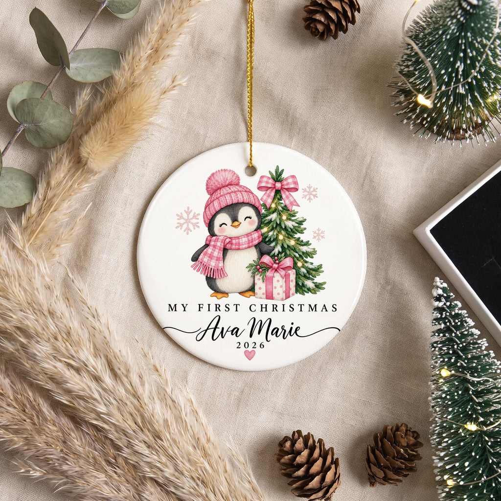 Personalized Baby Christmas Ornament, First Christmas Ornament, Baby Name Keepsake, Newborn Holiday Gift, Baby's First Christmas Decor