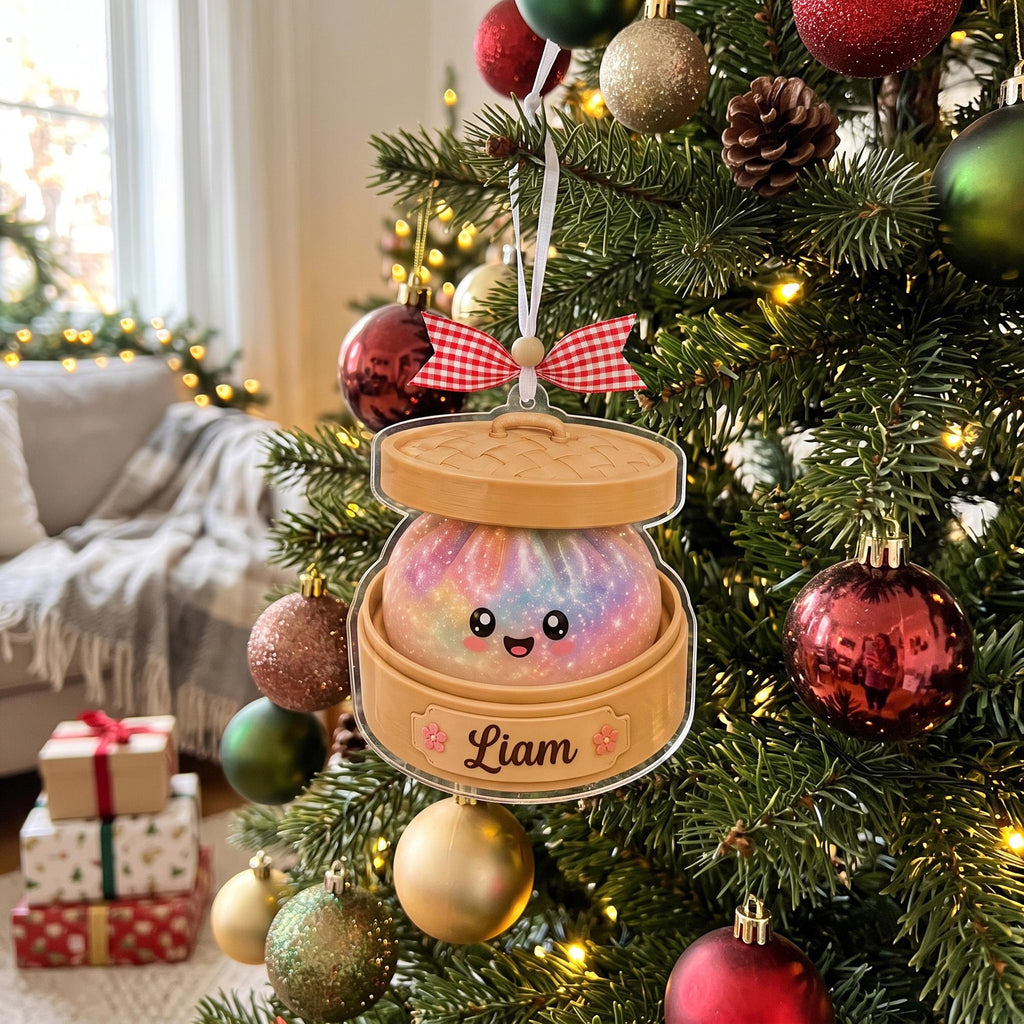 Personalized Dumpling Ornament, Dumpling Lover Keepsake, Custom Acrylic Ornament for Christmas, Birthday, Family and Friends image 10